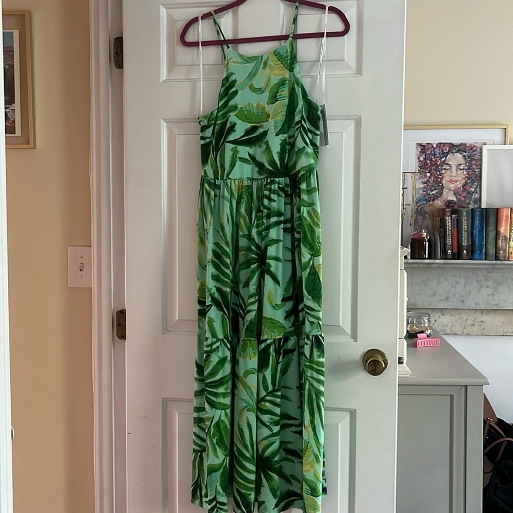 Emma & Michele Tropical Print Maxi Dress - Size S